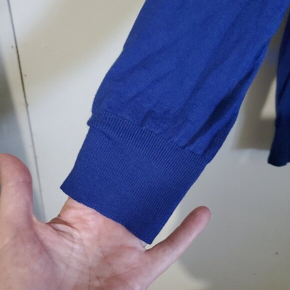 ERMENEGILDO ZEGNA Men's Small Luxe Cashmere Silk Sweater Knit Long Sleeve Polo - Picture 4 of 14